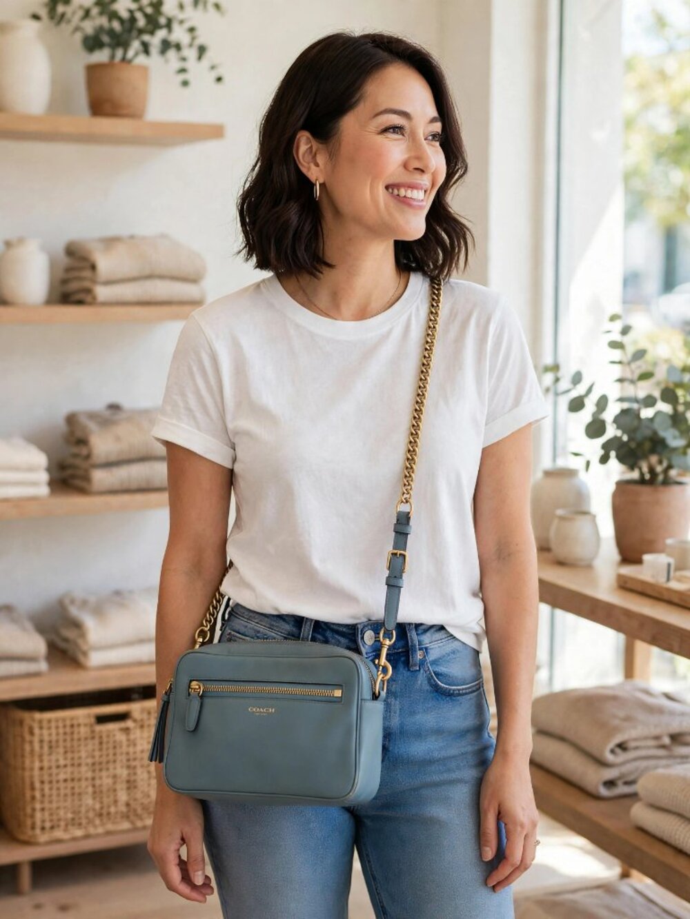 Coach Flight Bag Light Blue Crossbody Purchase Supports 🐾 Love4Paws Rescue